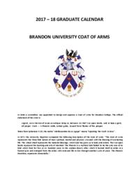 Graduate calendar 2017-2018: 