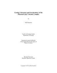 Geology, structure and geochemistry of the Mazenod Lake volcanic complex