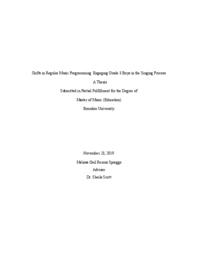 Shifts in regular music programming : engaging grade 3 boys in the singing process