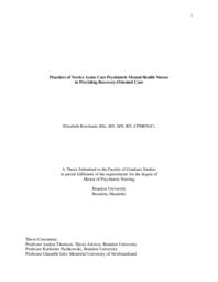 Practices of novice acute care psychiatric mental health nurses in providing recovery-oriented care
